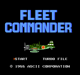 Fleet Commander Title Screen